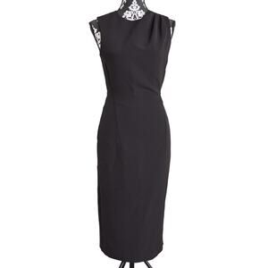 Women's Black Elegant MNG/Mango Sleeveless Midi Dress - Sz 4
